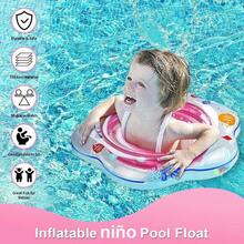 LJ-CL Flotador De Piscina para Niños,Bomba Manual Incluida,Anillo de natación para niños,Juguetes Divertidos para Agua,Flotador Inflable para Niños a Partir de 3 Año - Rosa - Ver 5