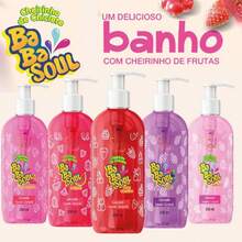 Sabonete Líquido Corporal Cheirinho de Chiclete Babasoul Soul Cosméticos 230ml - Moranguinho - Visão 3