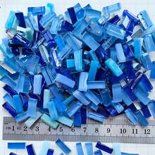 150G/5.3oz /1Pack Glass Mosaic Glass - No Cutting Required For Art Projects Suitable For DIY Crafts And Art Decoration DIY Photo Frame Turkish Lamp Mosaic Material Special Shaped Mosaic Glass - Multicolor - View 15