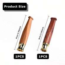1pc Wooden Reusable Cigarette Filter Tip, Washable Smoking Filter Mouthpiece, Suitable For Strong, Medium And Light Cigarettes, Universal Circulation Filter Tip, Smoking Accessory