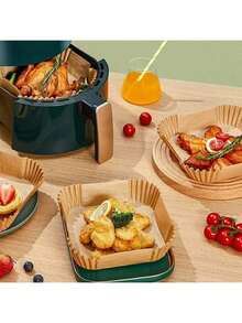 100pcs Air Fryer Liners, Non-Stick Sheets For Baking, Roasting And