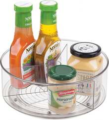 Versatile Divided 9-Inch Clear Lazy Susan Organizer - For Bathroom, Kitchen, Pantry Storage & Everyday Organization - 標準 - 查看 11