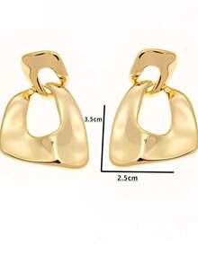 Geometric Drop Earrings - oro - Ver 5