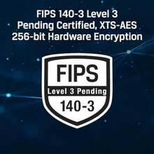 Ironkey Keypad 200 USB, Capacidad: USB 3.2 Gen1 XTS 256 bits, Certificacion FIPS 140-3 Level 3, Lectura: 145MB/s Escritura: 115MB/s, Numero de Parte: IKKP200/(64GB) - Tipo 1 - Ver 3