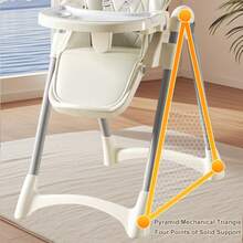 Baby Feeding Chair, Foldable Chair For Small Children, Height Adjustable And Easy To Clean, Baby Feeding Chair - White - View 7