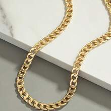 1pc Fashionable Minimalist Classic Unisex Chain Necklace - Cuban Link Chain Necklace, Stylish Stainless Steel Accessory, Perfect For Casual Wear, Suitable For Both Men And Women