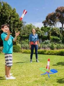 Rocket Launch Themed Toy With Playful And Technological Design, Includes Rocket, Launch Pad, Foot Pump And Other Components, Foot Pump To Launch Rocket, Combines Fun And Interactivity, Christmas Gift For Children
