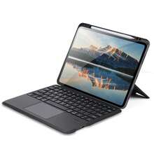 DUX DUCIS 1 DUCIS Tastiera nera compatibile con iPad, Galaxy Tab, XM Pad, con custodia protettiva, design a due parti versatile con 4 posizioni di supporto, facile da usare e da connettere con risposta rapida (Nota: Stiamo per aggiornare l'imballaggio, quindi potrebbero esserci una combinazione di nuovi e vecchi pacchetti)