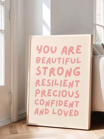1ชิ้น โบโฮสมัยใหม่ You Are Beautiful, Girls Affirmation Print, Pink Affirmation Wall Art, Girls Bedroom Affirmation Poster, วินเทจ Sisters Make The Best Friends, Girl Room Wall Art, Sisters Quote, Girl Room Decor, Living Room Decor, Office Decor, Dormitory Decor, Wall Arts, Wall Decor, Home Decor, Room Decor, Canvas Wall Art, Posters, Wall Art With Frame, Optional Frame