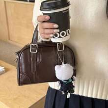 Koreańska torba retro do kręgli PU, koreańska szykowna torebka Boston, torba na ramię, modna, codzienna torba na ramię - Wielokolorowe - Zobacz 10