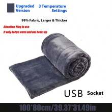 Chăn sưởi điện USB, 3 mức nhiệt độ. Chất liệu vải nhung mềm mại, phù hợp cho mọi mùa, giữ ấm tốt, có thể giặt máy. Thích hợp sử dụng trên ghế sofa, giường hoặc văn phòng. Món quà Giáng sinh hoặc tân gia lý tưởng. Tấm sưởi USB dành cho người lớn, chất liệu nhung mềm mại, thích hợp cho thời tiết mùa đông lạnh giá và nhiều không gian khác nhau. Chăn sưởi, chăn ấm mùa đông. - 100*80cm - Xem 12