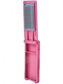 Cepillo de Zapatos de Alambre portátil, Cepillo de Zapatos de Baile de salón Plegable para Baile Latino de Tango de Salsa - Rojo - Ver 6