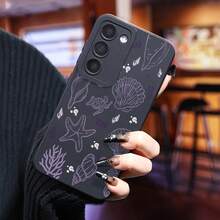 Vida Marina Púrpura, Adecuado para Fundas de Teléfono, Compatible con Samsung Galaxy S25 Ultra/S24 PLUS/S23+/S22/S21 Series, Características de Absorción de Impactos, Antideslizante, Diseño Ligero, Estética de Moda y Funda Protectora Suave de TPU de Alta Calidad. - Colores mixtos - Ver 5