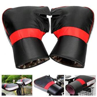 1 par motorcykelstyre motorcykelhandskar vinter varmt handtag vattentätt vindtätt motocross handvärme och skydd motorcykelgrepp termiskt överdrag motorcykeltillbehör körviktigheter för kvinnor män förare gåvor