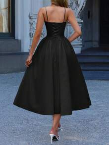 Unadoll Women's Casual Sexy Low Cut Backless Camisole Graduation Season Vest All White Dress, Verified Beach Vacation, Date, Christmas