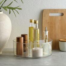 Versatile Divided 9-Inch Clear Lazy Susan Organizer - For Bathroom, Kitchen, Pantry Storage & Everyday Organization - 標準 - 查看 7