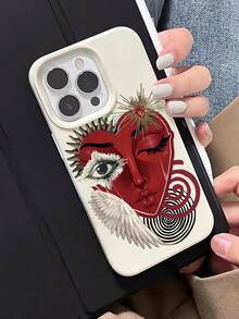 1个极简主义个性化爱心图案乳白色液体大孔镜头防震防指纹手机壳，兼容 16/16Pro/16Plus/15/15ProMax/15Pro/11/12/13/14ProMax/11Pro/11ProMax/12Pro/12ProMax/13Pro/13ProMax/14Pro/14ProMax，软壳，优雅 - 彩色 - 查看 2