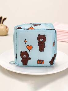 1 szt. przenośna torba do przechowywania podpasek, organizer na podpaski menstruacyjne z tkaniny Oxford z zamkiem błyskawicznym, modna i praktyczna, wielofunkcyjna torba podróżna – odpowiednia do przechowywania kosmetyków, podpasek, szminek, portmonetek, przenośnych toreb do przechowywania, podróżnych kosmetyczek (odpowiednich dla dziewcząt i kobiet), kosmetyków (odpowiednich dla nastolatek i kobiet), na powrót do szkoły, artykułów biurowych i do nauki, prezentów świątecznych, stylu boho (położenie nadruku nie jest stałe)