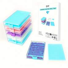 Zestawy narzędzi do malowania diamentowego 4 szt./pudełko, lejek do wiertarki, tarcza wiertnicza, tarcza dzieląca, diamentowy długopis mozaikowy, płytki do zdobienia paznokci, krzyżyk, schowek