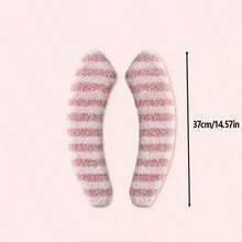 1 对马桶座套，粘性马桶垫，豪华加厚条纹马桶垫，可水洗，适合秋冬季家用 - 彩色 - 查看 11