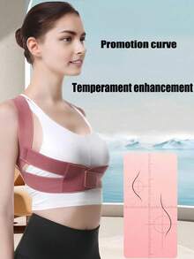1 pièce Correcteur de posture mis à jour pour hommes et femmes, la taille est petite, envisagez de commander une taille au-dessus pour un ajustement ample, soutien dorsal réglable pour la clavicule et le cou/l'épaule, confort vertical (rose) Correcteur de posture pour hommes et femmes, fixation de la santé corporelle, soutien dorsal supérieur pour la clavicule et l'épaule sous les vêtements, noir