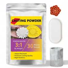 2000g/1000g/500g Polveri per colata in resina, kit di resina per colata rapida per principianti, smontaggio in 20~30 minuti, kit di polvere di gesso attivata dall'acqua per stampi in resina, per artigianato fai-da-te, modellismo, ceramica e decorazione per la casa, facile da mescolare e autolivellante. Adatto per anniversari, Natale, San Valentino, souvenir per tutte le stagioni.
