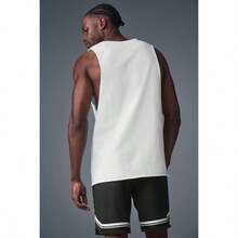 Alo Yoga Society Raw Edge Tank - White |  | Pilates Set - White - View 2