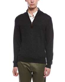 Bruno Magli Plaited 1/4-Zip Merino Wool Mock Neck Sweater - Multicolor - View 2