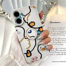 [Teléfono] Soporte de anillo de silicona, TPU antigolpes con agarre giratorio de 360°, cobertura total para phone 12, 13, 14, 15 y 16 (incluidos Pro/Pro/Plus). Colores: negro, blanco y azul. - Multicolor - Ver 1