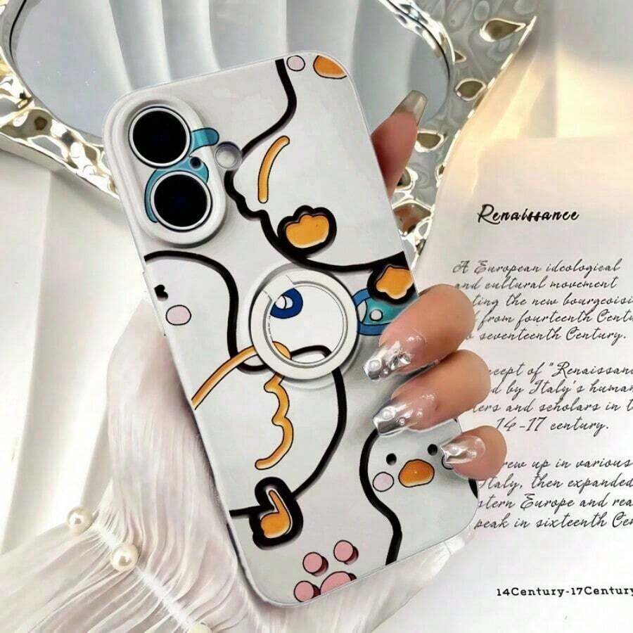 [Teléfono] Soporte de anillo de silicona, TPU antigolpes con agarre giratorio de 360°, cobertura total para phone 12, 13, 14, 15 y 16 (incluidos Pro/Pro/Plus). Colores: negro, blanco y azul. - Multicolor - Ver 1