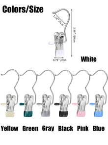 20pcs Premium Stainless Steel Clothes Clip,Adjustable Metal Pants Hanger With Clips, Laundry Clothes Nail With Hook, Portable Hanging Clothes Clip,50/40/30/15/10/5/1pc Wardrobe Organizer, Boot Hangers For Closet, Clips With Hooks, Multi-Function Single Clip Clothes Hanger, Bootleg Clip, For Pants, Hats, Skirts, Socks, Shoes Dress Pants Shoes Boots,Skirt,Spring,Minimalist,Summer Tops - Multicolor - View 25