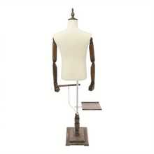 SENDERPICK Height-Adjustable Male Half-Body Doll Model With Freely Adjustable Clothing Length And Display Features, Including Trouser Holder, Shoe Holder, And Detachable Arm. Display Stager For Clothing Stores. - 白色 - 查看 8