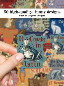 50pcs Medieval Retro Stickers Holiday Gifts Party & Home Decor Class Reward Halloween Gift Decoration Scrapbook Laptop Luggage Guitar Water Cup Phone Case DIY Decal - Nhiều màu - Xem 6