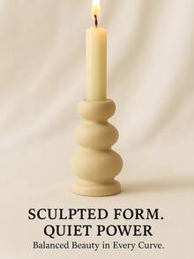 北欧复古极简陶瓷烛台，香薰蜡烛架，欧式浪漫餐桌装饰，树脂材质 - 彩色 - 查看 5