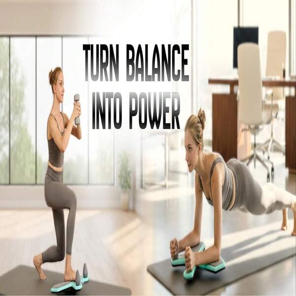 Wobble  Board For Core Workout,Push Up Board With  Phone Holder,Portable Pushup Board  Equipment, Gym Accessories For Men & Women