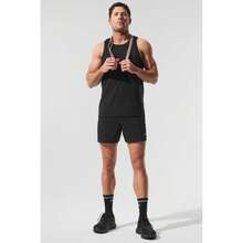 Alo Yoga Conquer Tank - White |  | Pilates Set - Black - View 3