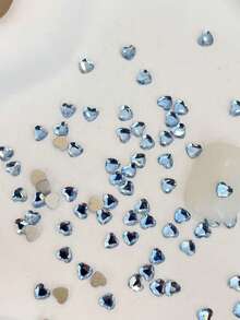 100颗彩色心形水钻，不对称闪亮宝石，美甲装饰，DIY美甲用品 - 彩色 - 查看 7