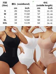 1pc High Waist Snap Closure Shapewear Bodysuit, Tummy Control Waist Cincher, Butt Lifter, Body Shaper For Women - Black - View 10