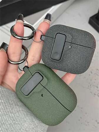 Estuche de auriculares con hebilla de bloqueo con brillo TPU compatible con 1 2 3 4, compatible con Pro 2 Pro 3, cubierta protectora anti-pérdida con bloqueo