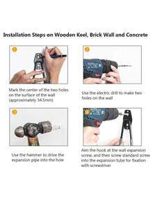 Heavy Duty Wall Mount Hooks And Multi-Purpose Storage Rack For Garage Organization And Home Storage, Suitable For Brooms, Mops, Tools, Gardening Tools, And Bicycles, Space-Saving Wall Mounted Storage Accessories To Maximize Living Space, Durable Metal Construction With Strong Load Capacity, Easy Access, Organization Solutions For Entryways, Laundry Rooms, Workshops, And Utility Rooms