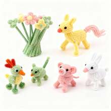 散装毛根清洁条，200/400 根，工艺品制作材料，毛根清洁条，创意 DIY 房间装饰，圣诞装饰，毛根清洁条，散装彩色毛根清洁条，DIY 工艺品材料。 - 彩色 - 查看 11