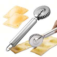Dụng cụ cán bột đa năng bằng thép không gỉ dùng để nhào bột làm bánh, bao bì bánh ngọt, bánh empanada, mì Ý, bánh bao. - Bạc - Xem 4