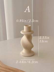 北欧复古极简陶瓷烛台，香薰蜡烛架，欧式浪漫餐桌装饰，树脂材质 - 彩色 - 查看 12