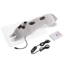 Hailicare Chăn sưởi điện USB, gối sưởi hình mèo dễ thương mềm mại dành cho kỳ kinh nguyệt, 5 mức nhiệt độ, quà tặng cho phụ nữ, bé gái, bố mẹ và bạn bè nhân dịp Halloween, Giáng sinh, Lễ Tạ ơn. - Màu Xám nhạt - Xem 10