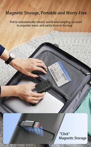 SPB1011B 旅行轉換插座 內建 GaN 模組 85W 快充 自帶可伸縮 Type-C 線 多國通用 - 查看 4