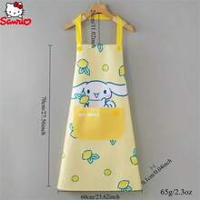 Sanrio 【正版授权】1件三丽鸥Hello Kitty Merlot Jade Guigou动漫围裙 - 可爱卡通图案，粉色蝴蝶结、爱心和星星设计，耐用厨房居家烹饪服，粉丝礼物，可爱围裙，烹饪服，活泼设计，优质面料，情人节礼物 - 彩色 - 查看 3