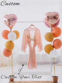 Customized Satin Bridal Robe, Half Sleeve Design, Customized Bridesmaid Bridal Robe, Personalized Satin Robe, Customized Bridal Robe, Bridesmaid Preparation Robe, Wedding Party Robe, Lace Trim Robe, Customized Name Robe, Bridal Robe Gift, Bridal Shower Gift, Silky Loungewear, Matching Bridesmaid Silky Loungewear, Wedding Party Gift, Preparation Robe