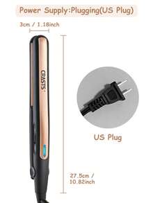 CRASTS 玉米须发夹板垫，发根蓬松工具，烫发蓬松器，玉米烫发器，羊毛卷发器，金色 - 日規A型插(100V) - 查看 4