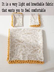 Juego de edredón de 3 piezas en estilo bohemio, impreso en rayón y poliéster (1 edredón + 2 fundas de almohada, sin relleno), suave y agradable para la piel, apto para el dormitorio, para todas las estaciones - Multicolor - Ver 8