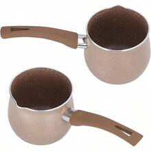 Mini Saucepan 0.8qt/750ml Nonstick Butter Warmer Multi Milk Pot Stockpot Practical Small Melting Pot With Handle Pour Spouts - Đồng - Xem 8